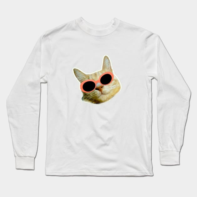 Gato con gafas Long Sleeve T-Shirt by uchix